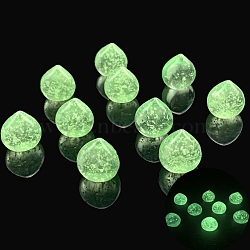Luminous Resin Teardrop Display Decoration, Glow in the Dark, Micro Landscape Car Desktop Ornaments, Light Green, 18.5x20x15mm(PW-WG50391-03)