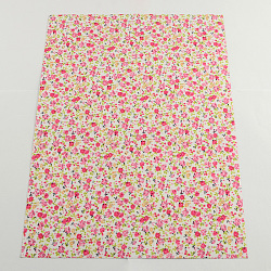 Flower Printed DIY Cloth Picture Stickers, with Adhesive Tape on the Other Side, Rectangle, Camellia, 297x210mm(DIY-Q002-03C)