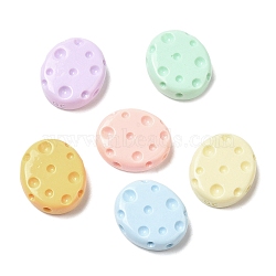 Cartoon Opaque Reisn Cabochons, for Jewelry Making, Mixed Color, Cheese, Oval, 15x13x5mm(RESI-C039-01G)