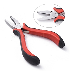 Carbon Steel Jewelry Pliers for Jewelry Making Supplies, Flat Nose Pliers, Polishing, Gunmetal, 127mm(PT-S030)