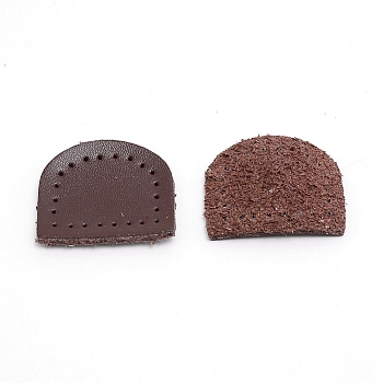Genuine Leather Bag Tag, Bag replacement Accessories, Coconut Brown, 30x35x2.5mm, Hole: 1.2mm