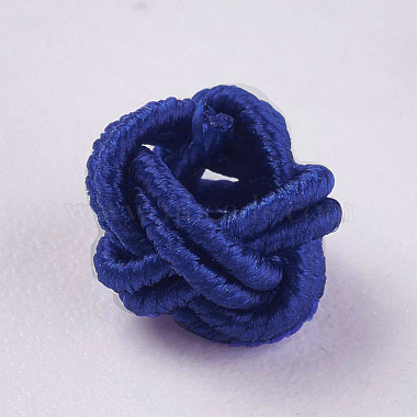 Blue Round Polyester Beads