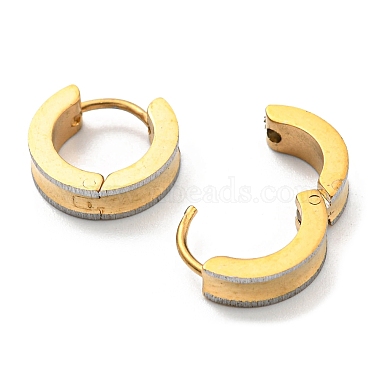 304 Stainless Steel Textured Hoop Earrings(EJEW-P230-01A-G01)-3