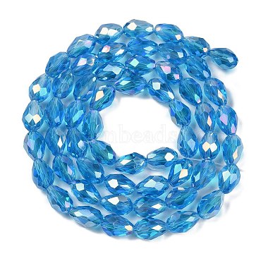 Transparent Electroplate Glass Beads Strands(EGLA-N013-T6mm-B17)-2