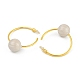 Round Brass Enamel Hoop Earrings for Women(EJEW-Q391-35G-03)-3