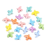 Religion Handmade Porcelain Beads, Pigeon, Bright Glazed Porcelain, Mixed Color, 16.5~17x13.5x4.5mm, Hole: 1.6mm(PORC-A033-02)