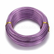 Round Aluminum Wire, Flexible Craft Wire, for Beading Jewelry Doll Craft Making, Medium Orchid, 12 Gauge, 2.0mm, 55m/500g(180.4 Feet/500g)(AW-S001-2.0mm-22)