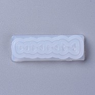 Food Grade Silicone Molds, Resin Casting Molds, For UV Resin, Epoxy Resin Jewelry Making, Bowknot, White, 54x19.5x7mm, Bowknot: 4x7mm, 5x8mm and 6x12mm(DIY-L026-052)