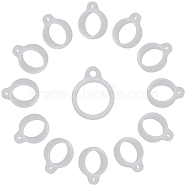60Pcs Silicone Pendant, for Electronic stylus & Lighter Making, Ring, Clear, Inner Diameter: 13mm(SIL-GF0001-40A)