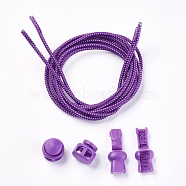 DIY Elastic Lock Shoelace, Dark Violet, 3mm, 1m/strand(AJEW-WH0057-05F)