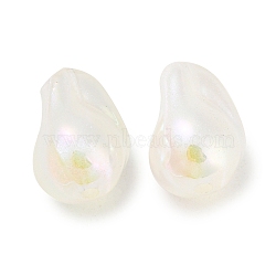 ABS Plastic Imitation Pearl Bead, Nuggets, White, 16x11x9.5mm, Hole: 1.8mm(KY-K014-03)