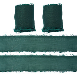 Polyester Ribbon, Organza Ribbon, Clothes Accessories, Dark Green, 1-5/8 inch(40mm), about 5.47 Yards(5m)/Roll(OCOR-TAC0022-05B)
