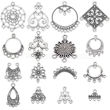 Antique Silver Mixed Shapes Alloy Links