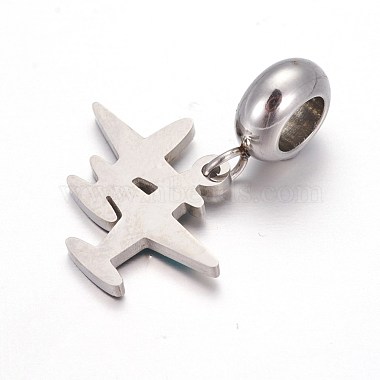 304 Stainless Steel European Dangle Charms(OPDL-L013-39B)-2