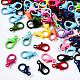 40Pcs Spray Painted Eco-Friendly Alloy Lobster Claw Clasps(PALLOY-YW0001-24-NR)-1