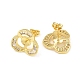 Brass Micro Pave Cubic Zirconia Stud Earring Finding(CU-CBAA5EE-01G)-2