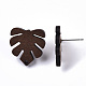 Tropical Theme Walnut Wood Stud Earring Findings(MAK-N033-001)-3