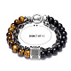 Bracelets multi-brins double couche en perles d'oeil de tigre naturel(PW-WG56874-03)-1