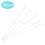 20Pcs Steel Beading Needles, Stainless Steel Color, 80x0.45mm(STAS-YW0002-91A)