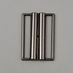 Zinc Alloy Belt Buckles, Rectangle, Gunmetal, 33x23x3.5mm(FIND-WH0431-46B)