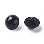 Plastic Craft Eyes, For DIY Teddy Bear Doll Accessories, Black, 14.5x11mm, Hole: 2.5mm(DIY-WH0152-52D)