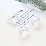 Glass Pendant, Round Ball Charms, Clear, 28x20mm(INS-PW0001-13A)