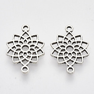 Tibetan Style Alloy Links connectors, Chakra, Cadmium Free & Nickel Free & Lead Free, Sahasrara, 20x14x1.5mm, Hole: 1.2mm, about 1350pcs/1000g(TIBEP-S319-050A-NR)