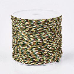 Nylon Thread, Nylon Jewelry Cord for Custom Woven Jewelry Making, Colorful, 0.8mm, about 49.21 yards(45m)/roll(NWIR-K022-0.8mm-21)