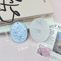 Flower Pendant DIY Food Grade Silicone Mold, Resin Casting Molds, for UV Resin, Epoxy Resin Craft Making, Flower, 81x68mm(PW-WG25212-05)