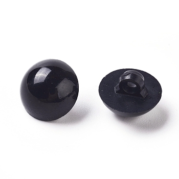 Plastic Craft Eyes, For DIY Teddy Bear Doll Accessories, Black, 14.5x11mm, Hole: 2.5mm