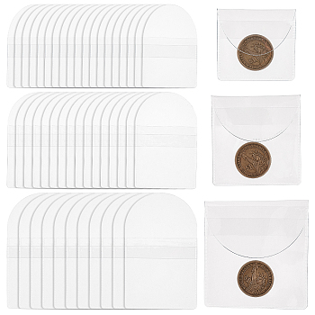 80Pcs 3 Styles PVC Transparent Plastic Bags, Clear, 8.6~12x5.6~7.5x0.05~0.08cm, Inner Diameter: 6.5~7.5x6.5~7.5cm