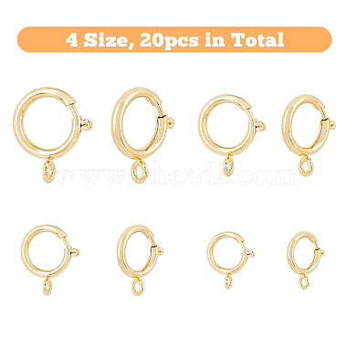 20Pcs 4 Sizes Eco-friendly Brass Spring Ring Clasps(KK-FH0005-51)-3