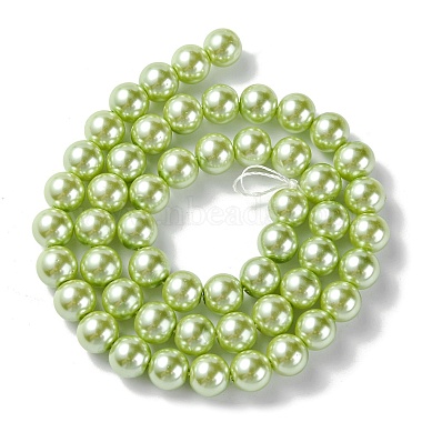 Eco-Friendly Dyed  Glass Pearl Round Bead Strands(HY-A002-8mm-RB065)-2