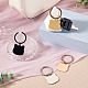 4Pcs 4 Styles Stainless Steel Keychains(KEYC-TA0004-81E)-6