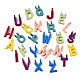 26 pièces connecteurs de liens alphabet en alliage peint à la bombe(PALLOY-T075-48-RS)-2