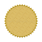 Plastic Self Adhesive Gold Foil Embossed Stickers, Medal Decoration Sticker, 5x5cm, 4pcs/sheet(DIY-WH0211-026)