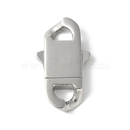 316 Surgical Stainless Steel Bayonet Clasps, Oval, Stainless Steel Color, 25x14.5x4mm, Hole: 3.5x5mm(STAS-H234-01P-03)