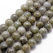 Natural Labradorite Bead Strands, Round, 12mm, Hole: 1mm, about 31pcs/strand, 14.9 inch~15.1 inch(G-D840-64-12mm)