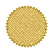 Self Adhesive Gold Foil Embossed Stickers, Medal Decoration Sticker, Geometric Pattern, 5x5cm(DIY-WH0211-026)
