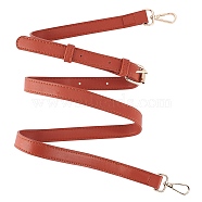 PandaHall Elite PU Leather Bag Strap, with Alloy Swivel Clasps, Bag Replacement Accessories, Indian Red, 133x1.85x0.25cm(FIND-PH0002-93A)