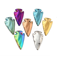 Electroplated Synthetic Non-Magnetic Hematite Pendants, Arrowhead Charms, Mixed Color, 45x24x8mm, Hole: 1.9mm(G-C136-03)