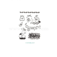 Silicone Stamps, for DIY Scrapbooking, Photo Album Decorative, Cards Making, Stamp Sheets, Baby Pattern, Clear, 10~21.5x10~20Cm(DIY-WH0014-Y36)