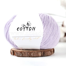 Milk Cotton Knitting Yarn, for Garments Scarves Sweater Shawl Hats, Lavender, 0.5~1mm, about 131.23 Yards(120m)/Skein(PW-WGC6668-36)