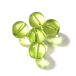 K9 Glass, Imitation Austrian Crystal Beads, Round, Yellow Green, 5.5x6mm, Hole: 1.2mm(GLAA-R004-03N)