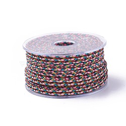 Braided Steel Wire Rope Cord, Jewelry DIY Making Material, with Spool, Colorful, about 5.46 yards(5m)/roll, 3mm(OCOR-G005-3mm-A-16)