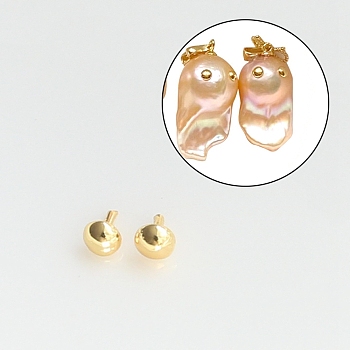 Brass Head Pins, for Ghost Witch Baroque Pearl Making, Flat Round, Golden, 2.8mm