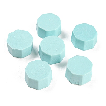Sealing Wax Particles for Retro Seal Stamp, Octagon, Turquoise, 9x5mm, about 1500pcs/bag