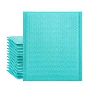 Polyester Bubble Bags, Rectangle, Turquoise, 30.5x23.5cm, 100pcs/box