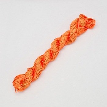 10M Nylon Jewelry Thread, Nylon Cord for Custom Woven Bracelets Making, Orange Red, 2mm