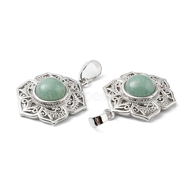 pendentifs naturels aventurine verte(G-P498-02P-03)-3